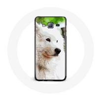 Coque pour samsung galaxy J7 2016 Chien Samoyède Blanc