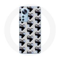 Coque pour Xiaomi Mi 12 / 12X Fond de coeurs noirs