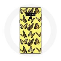 Case - Samsung - Galaxy Note 9 - Soft - Butterflies - Yellow geltona