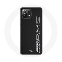 Coque pour Xiaomi Mi 11 Lite Amg Logo Carbone Texture juoda