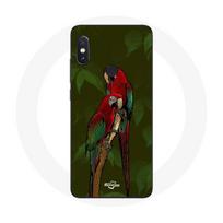 Coque - Pionus - Xiaomi Redmi Note 5 Pro - Rouge - Souple - Perroquet raudona