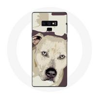 Coque pour Samsung Galaxy Note 9 Chien de Pitbull Blanc