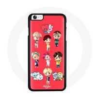 Coque pour Iphone 4 BTS TinyTAN Animation BT21 Affiche