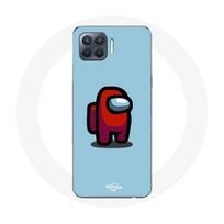 Coque pour Oppo A93 Among Us jeu vidéo Fond bleu mėlyna