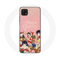 Coque pour Samsung Galaxy A22 5G Demon slayer merry christmas affiche Anime Manga