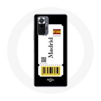 Coque pour Xiaomi Redmi Note 10 Pro Billet d'avion Madrid Espagne