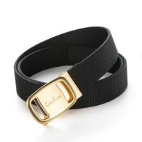 New Toothless Automatic Buckle Belt Nylon Canvas Belt Outdoor Leisure Trouser Belt Business Suit Trousers Jeans Versatile 125cm black