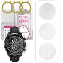 3x apgo hidrogelinė ekrano apsauga, skirta Mobvoi TicWatch Pro 3, hidrogelio plėvelė, su pozicionavimo sluoksniu lengvas montavimas