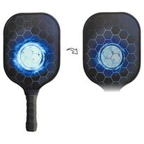 Stiklo pluošto Pickleball lazdos rinkinys Aukštos kokybės „Peak Racket Shot“. black
