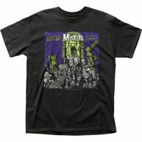 Misfits Žemė Ad Roko ir Rolo Muzika Retro Grupės Marškinėliai Juodi Unisex Marškinėliai S