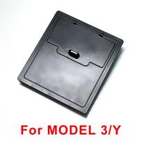 Tesla Model 3 Model Y 2022 Saugojimo dėžutė Automobilio centrinio porankio flokuotas ABS saugojimo dėžutės organizatorius Model 3 2023 priedai M3-ST07 white