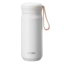 410/530ml Solid Color Student Vacuum Water Bottle Child 304 Stainless Steel Insulated Tumblers with Silicone Rope 410ml balta