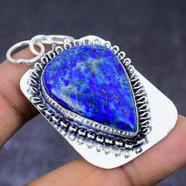 Natūralus Lapis Lazuli Brangakmenis 925 Sterlingų Sidabro Papuošalo Pakabukas 2,09  k4q17 blue