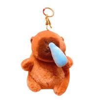 Pliušinis gyvūnų raktų pakabukas Capybaras raktų pakabukas Žaislas Puikus raktų pakabukas Animacinių filmų piniginės krepšys kabantis pakabukas kuprinės papuošalai dovanoms ruda