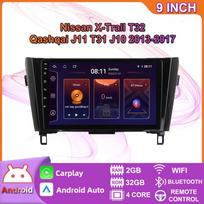 Android Car Radio Carplay Nissan X-Trail T32 Qashqai 2013-2017 Automobilių multimedijos vaizdo grotuvas GPS navigacija WIFI 2+32GB 2+32GB