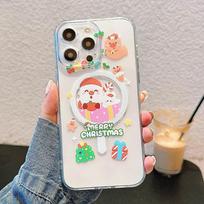 For Magsafe Christmas Phone Case For iPhone 11 Case iPhone 14 15 Plus 13 12 Pro Max Magnetic Wireless Charging Shockproof Cover For iPhone 15 Pro
