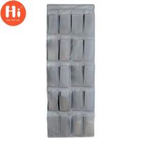 Container Shoe Organizer Storage Pockets Organizer Wall Hanging Holder Heavy Duty Space Saving Over The Door One Size pilka spalva