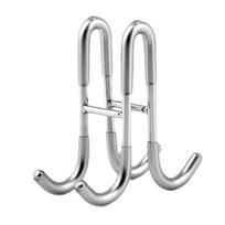Virš dušo durų kablys Dvipusis tvirtas metalinis durų pakabos kablys Didelis apkrovas virš durų rankšluosčių kabykla. 1PCS sidabras