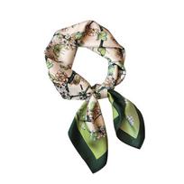 Silk Feeling Scarf Kvadratinė satininė galvos skara moterims 70x70cm gray