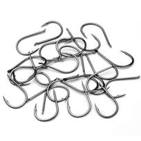 Marushi Fish Hook with Crooked Mouth and Inverted Barb, Sea Fishing String Hook, Long Handle, High Carbon Steel Plate, Single Hook, Loose Fish Hook 14 # (set of 100 pieces) pilka