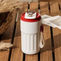 450 ml termoso buteliukas išmanusis temperatūros ekranas nerūdijančio plieno vakuuminis puodelis biuro kavos puodelis verslo nešiojamas terminis puodelis raudona