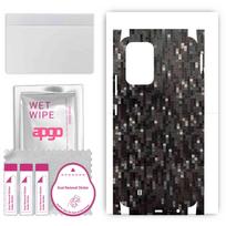 apgo Apsauginis lipdukas nugarėlei + šonams, suderinamas su Realme Narzo 50i, Pilnai apgaubianti plėvelė, Folija, Vinilas - Raštas Carbon Black Pixel