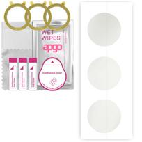 3x apgo Hydrogel Matte Screen Protector for with a diameter of Ø 30, Hydrogel Film, Flexible, Soft TPU with positioning layer easy installation