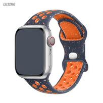 Sport Rubber Watch Strap for Apple Ultra 2 49mm Silicone Strap for IWatch Series 9 8 7 6 5 SE 45mm 44mm 42mm 41mm 40mm 38mm For apple Watch band Ultra1/2 49mm &SM white
