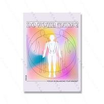 Abstract Gradient Color Block Human Body Quotes Wall Art Canvas Painting Nordic Nude Poster Print Picture Living Home Room Decor 21x30cm No Framed white
