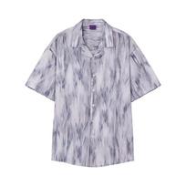 Men's High-grade Shirt Men Hong Kong Wind Summer Draping Ice Silk Short-sleeved Shirt Korean Version Trend Handsome M pilka
