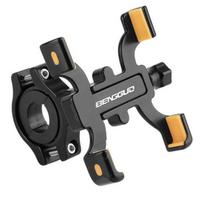 Handlebar Phone Holder Clamping Anti-Slip Stable Phone Cycling Mount Bike Rearview Mirror Bracket for A gray
