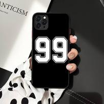 Futbolas Laimingas skaičius ir raidė Telefono dėklas iPhone 13 11 8 7 6 6S Plus 7 8 plus X XS MAX 5S XR 12 11 Pro max se 2020 Funda iphone 6 6s