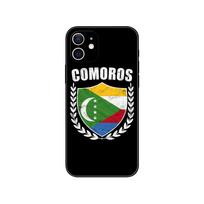 Comoros flag phone case for iphone 5 5s 2020se 6 6s 7 8 plus x 10 XR XS 11 12 13 mini pro MAX black tpu back cover iphone 5 5S SE 2016