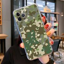 Camouflage Phone Case For iPhone 14 13 12 11 Pro Max XS X XR SE 2020 6 7 8 Plus Mini Transparent Shell iphone 14 plus yellow