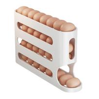 45293 vnt. šaldytuvo šoninių durų kiaušinių automatinė dėžutė, dviejų pakopų slydimo riedėjimas didelės talpos 1pc 33cm