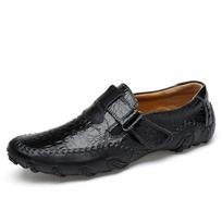 British Style Men Casual Shoes Loafers Genuine Leather Men Shoes Moccasins Leather Shoes Men Driving Shoes 38 juoda