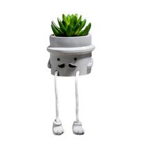 Artificial Succulents In Pots, Fake Succulent Decor, Small Fake Plants For Office Desk Decor Bathroom Shelf Decor Women Cute Cubicle Accessories One Size gray