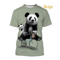 Vasaros tendencija 3D Mieli gyvūnai Panda marginti marškinėliai Kinijos nacionaliniai lobiai Grafiniai marškinėliai vyrams Harajuku Juokingi trumpomis rankovėmis 6XL black