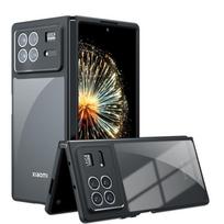 Skirtas Xiaomi Mix Fold 3 Fold3 2308CPXD0C Matinis, apsaugantis nuo pirštų atspaudų, skaidrus, smūgiams atsparus TPU dėklas, apsaugantis nuo kritimo, negelstantis nugaros dangtelis, apsauginis apvalkalas Mix Fold 3 skaidri juoda spalva