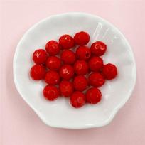 20pcs 10mm Candy color Disco Ball Acrylic Round Beads Materials For Jewelry Making Jewelry Beaded Accessory raudona