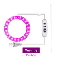 LED Angelų žiedas Auginimo šviesa DC5V USB Viso spektro Fito LED lempa augalams, gėlėms, šiltnamiui, daigams, augimo šviesos DC5V USB