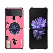 Zflip4 Phone Case For Samsung Galaxy Z Flip3 5G Z Flip 3 zflip z flip ZF Coque PC Cover Black Fundas Retro Camera Game Samsung Z Flip pink