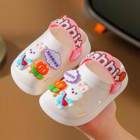 Cartoon Teddy Bear and Little Rabbit Children's Slippers Summer Women's Anti Slip Home Indoor Sandals and Slippers Men's and Children's Shoes 31-32 geltona