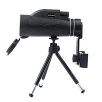 Folulus 80x100 HD monokulinis telefono fotoaparatas priartinantis objektyvas + trikojis krepšys telefono teleskopas One Size juoda