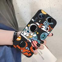Cartoon Astronaut Cute Comic For Xiaomi Mi 13T 13 12T 12 11T 11i 11 A3 10T 10 9 Pro Lite Ultra 5G Black Soft Phone Case Mi 12 Pro gray
