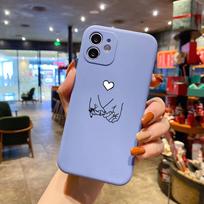 love Black Sexy Line Art Girl Square Liquid Silicone Phone Case For iPhone 14 11 12 13 Pro Max Mini X XS XR 7 8 Plus SE2 Cover iPhone 12 Pro black