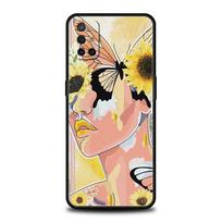 Phone Case For OnePlus 10 9 Pro 9T 9R 9RT 8T 8 7 6T 7T Nord 2 CE 5G N200 N10 N100 Soft Cover marble Parisian girl art flower OnePlus Nord N100 beige