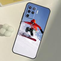 Sports Snowboarding Case For OPPO A15 A74 A54 A94 A52 A72 A31 A53 A53S A5 A9 2020 A3S A5S A83 A91 A93 Cover OPPO A5 2020 gray