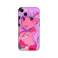 Juodas TPU dėklas, skirtas Motorola Moto G60 4G G60S G71 G9 Play Plus Power One 5G Ace dangtelis Anime Aesthetic Girl graži Motorola One 5G Ace pink