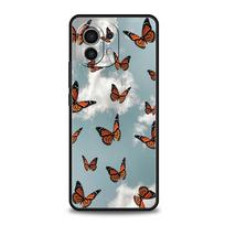Phone Case For Xiaomi Poco X4 X3 NFC F3 F4 M3 M4 Mi Note 12T 10 11 Ultra 11T 13 Pro 10T 12 Lite 9T 5G Soft Cover butterfly Xiaomi 12T Pro gray